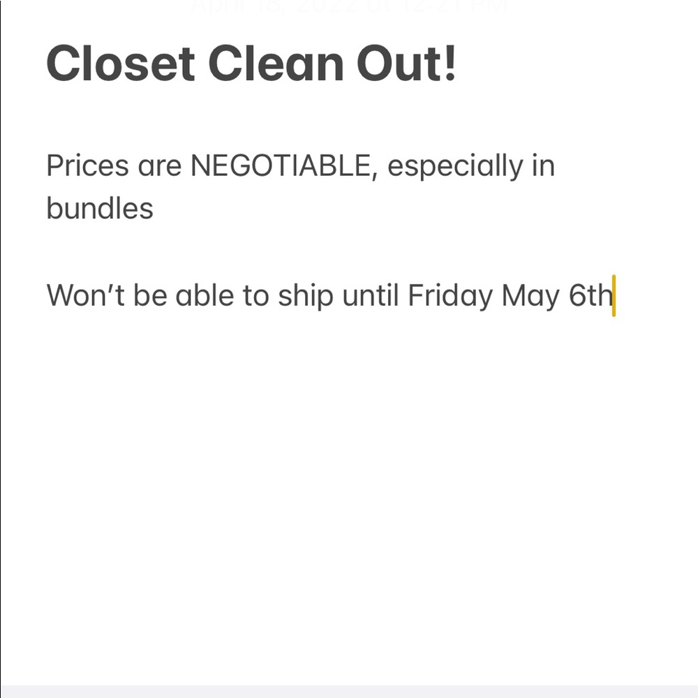 Closet Clean Out!
